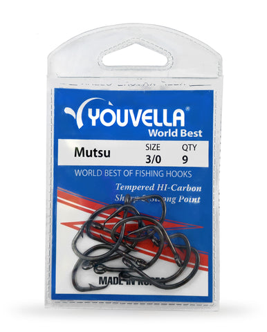 Youvella Mutsu 3/0 Hooks (9 per pack)