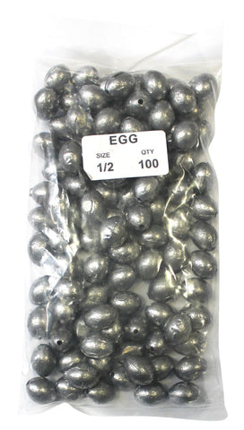 Egg Sinker Bulk Pack 1/2oz (100 per pack)