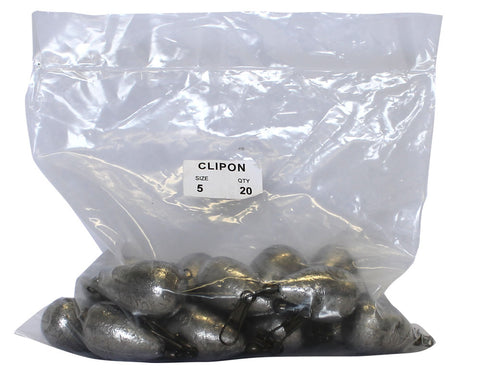 Clipon Sinker Bulk Pack 5oz (20 per pack)