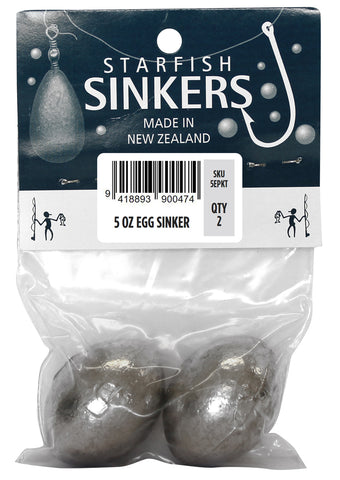Starfish Egg Sinker Packet 5oz (2 per pack)