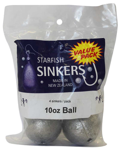 Starfish Ball Sinker Value Pack 10oz (4 per pack)