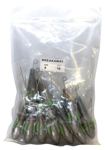 Breakaway Sinker Bulk Pack 5oz (10 per pack)