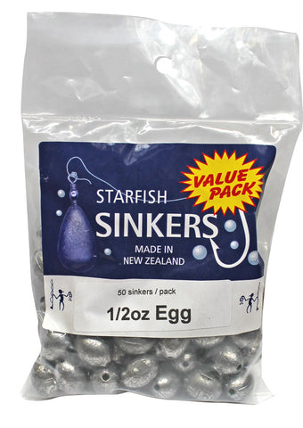 Starfish Egg Sinker Value Pack 1/2oz (50 per pack)