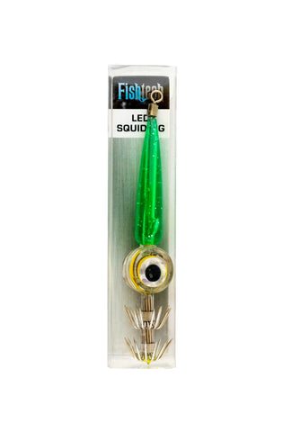 Fishtech LED Squid Jig - Green