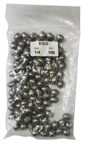 Egg Sinker Bulk Pack 1/4oz (100 per pack)