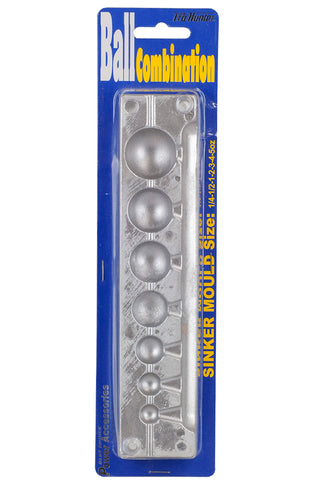 Pro Hunter Ball Sinker Mould Combo of 7 from 1/4oz to 6oz