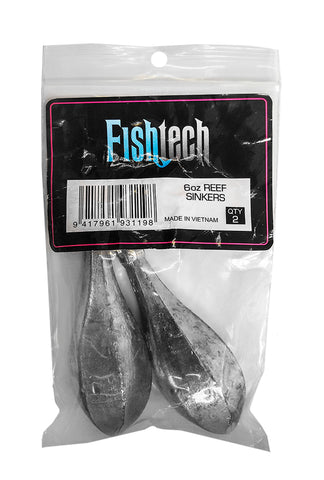 Fishtech Reef Sinkers 6oz (2 per pack)