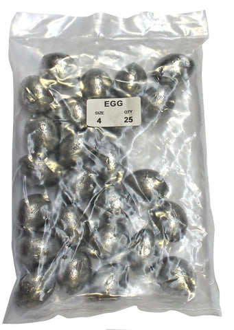 Egg Sinker Bulk Pack 4oz (25 per pack)