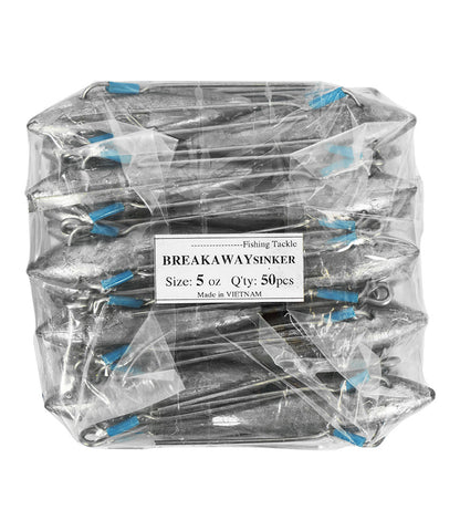 Breakaway Sinker 5oz Bulk (50 per pack)