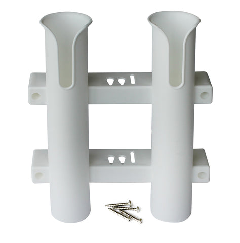 2 Rod Holder Rack - White