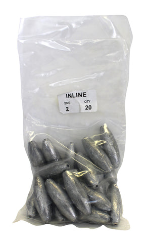 Inline Sinker Bulk Pack 2oz (20 per pack)