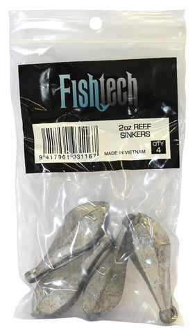 Fishtech Reef Sinkers 2oz (4 per pack)