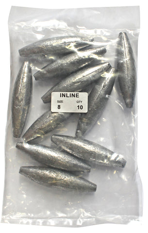 Inline Sinker Bulk Pack 8oz (10 per pack)