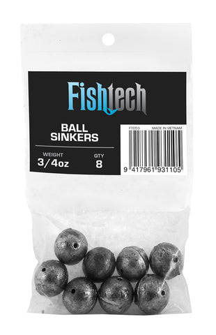 Fishtech Ball Sinkers 3/4oz (8 per pack)