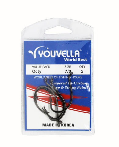 Youvella Octy Hooks 7/0 (5 per pack)