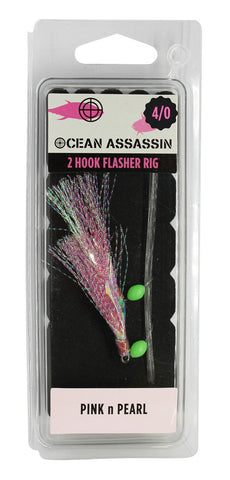 Ocean Assassin Pink n Pearl Flasher Rig - 4/0