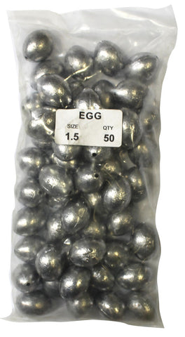 Egg Sinker Bulk Pack 1.5oz (50 per pack)