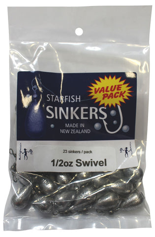 Starfish Swivel Sinker Value Pack 1/2oz (23 per pack)