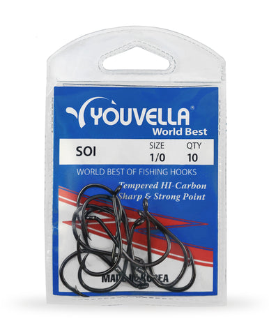 Youvella Soi 1/0 Hooks (10 per pack)