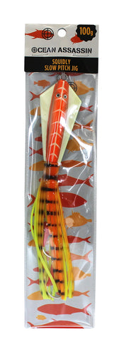 Ocean Assassin Squidly Slow Pitch Jig - Orange 100g