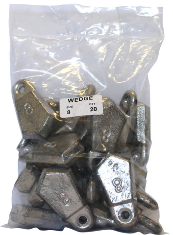 Wedge Sinker Bulk Pack 8oz (20 per pack)