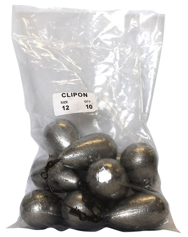 Clipon Sinker Bulk Pack 12oz (10 per pack)