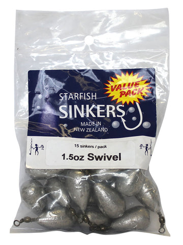 Starfish Swivel Sinker Value Pack 1.5oz (15 per pack)