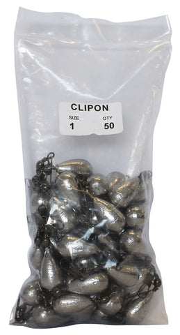 Clipon Sinker Bulk Pack 1oz (50 per pack)