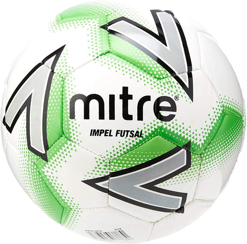 Mitre Impel Futsal Ball - White/Green / 3