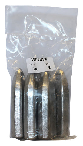 Wedge Sinker Bulk Pack 14oz (5 per pack)