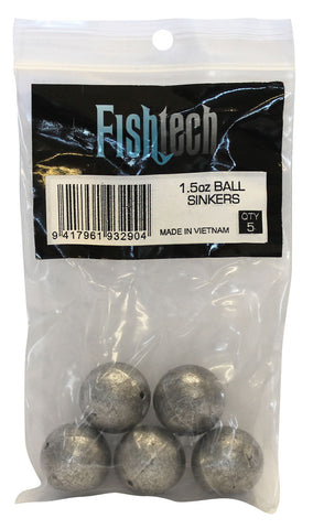 Fishtech Ball Sinkers 1.5oz (5 per pack)