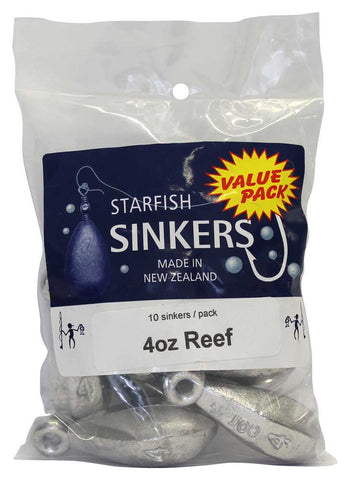 Starfish Reef Sinker Value Pack 4oz (10 per pack)