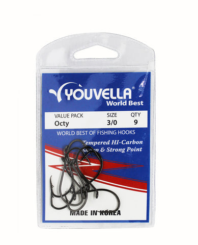 Youvella Octy Hooks 3/0 (9 per pack)