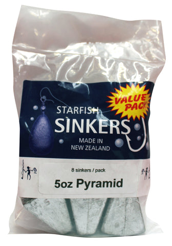 Starfish Pyramid Sinker Value Pack 5oz (8 per pack)