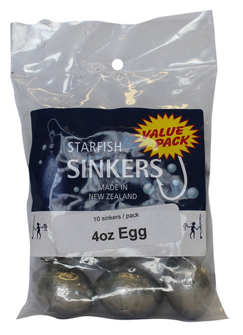 Starfish Egg Sinker Value Pack 4oz (10 per pack)