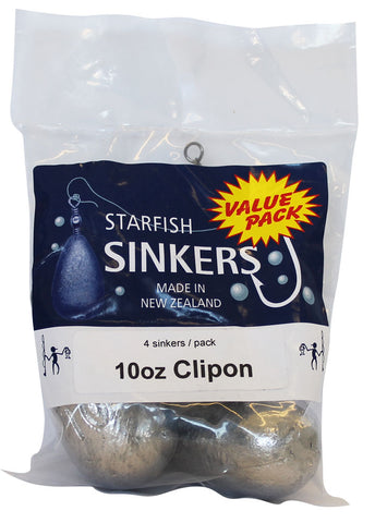 Starfish Clipon Sinker Value Pack 10oz (4 per pack)