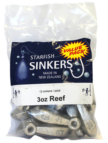 Starfish Reef Sinker Value Pack 3oz (12 per pack)