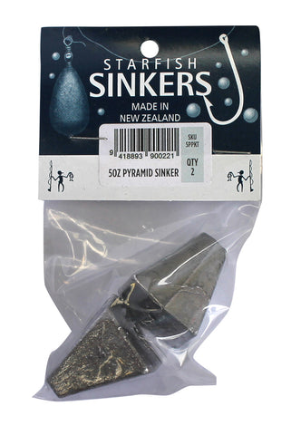 Starfish Pyramid Sinker Packet 5oz (2 per pack)