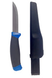 Blue Bait Knife with Black Sheath