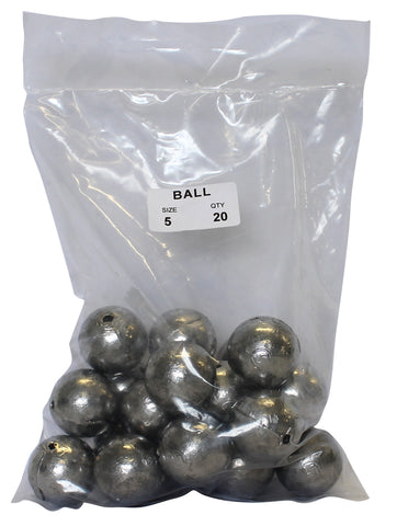 Ball Sinker Bulk Pack 5oz (20 per pack)