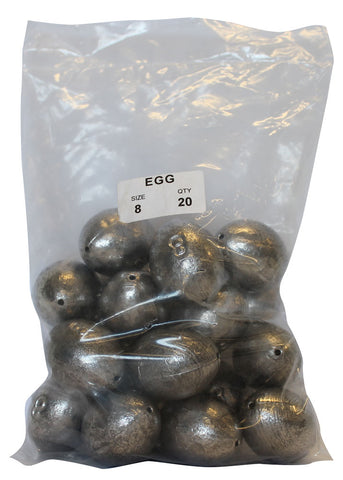 Egg Sinker Bulk Pack 8oz (20 per pack)