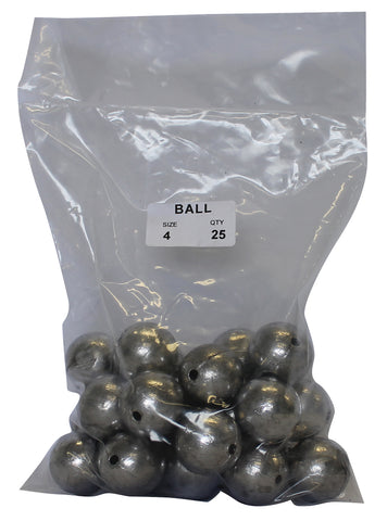 Ball Sinker Bulk Pack 4oz (25 per pack)