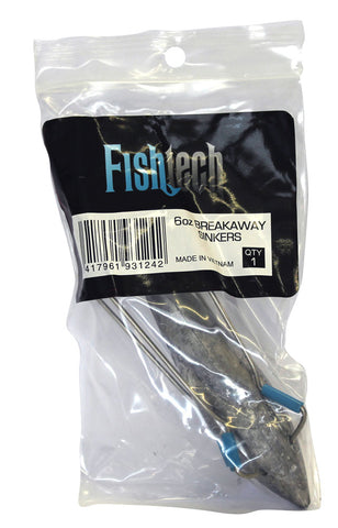 Fishtech Breakaway Sinker 6oz (1 per pack)
