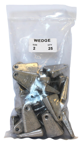 Wedge Sinker Bulk Pack 2oz (25 per pack)