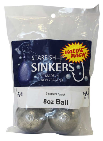 Starfish Ball Sinker Value Pack 8oz (5 per pack)