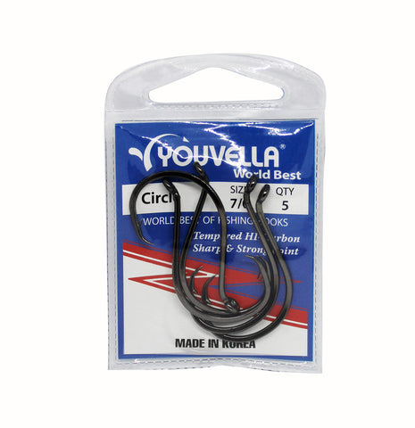 Youvella Circle Hooks 7/0 (5 per pack)