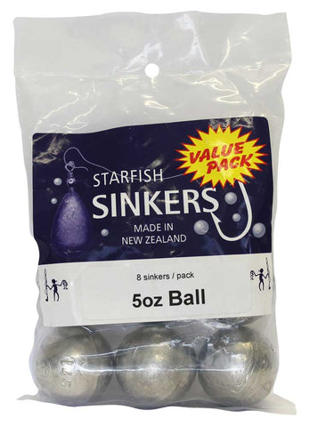 Starfish Ball Sinker Value Pack 5oz (8 per pack)