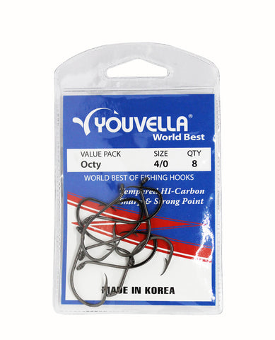 Youvella Octy Hooks 4/0 (8 per pack)