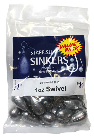Starfish Swivel Sinker Value Pack 1oz (20 per pack)