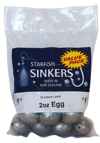 Starfish Egg Sinker Value Pack 2oz (18 per pack)